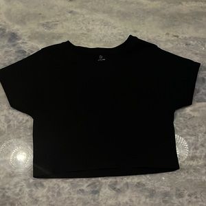 never worn black cropped aerie workout top size medium